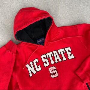 90’s NC State Wolfpack Hoodie Mens XL Red Embroidered Pullover Champs Sports Y2K